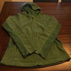 Women's Mountain Hardwear Green Zip Sweater
