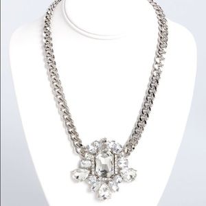 Chunky Silver Rhinestone Necklace