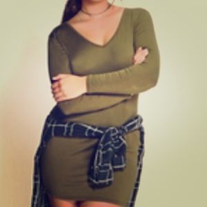 Boohoo Long-Sleeved Mini Bodycon dress