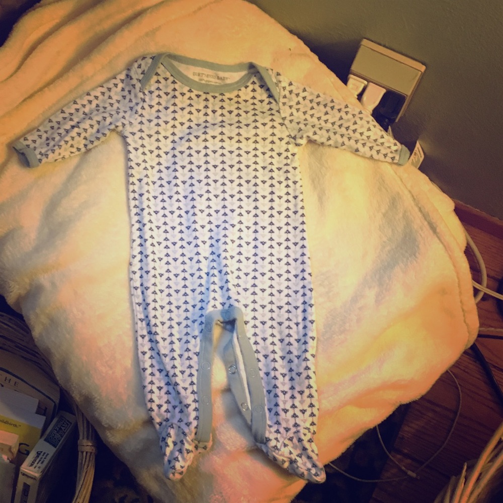 Burts bees footed onesie