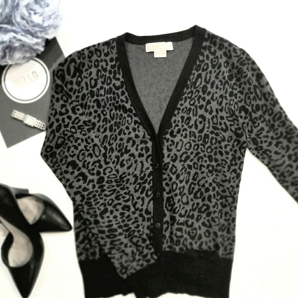 Michael Kors Leopard Cardigan