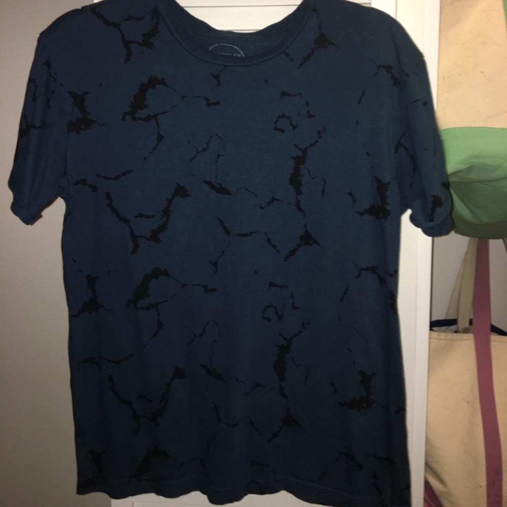 Blue and black t shirt