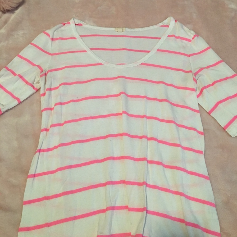 J.crew 3/4 sleeve striped top