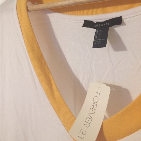 Vintage White Tee with Yellow Details - Picture 2 of 3