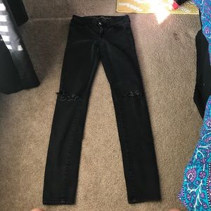 American eagle ripped black jeans