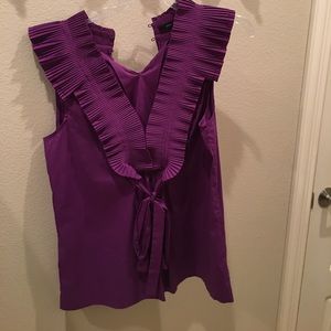 Purple ruffle BCBG top