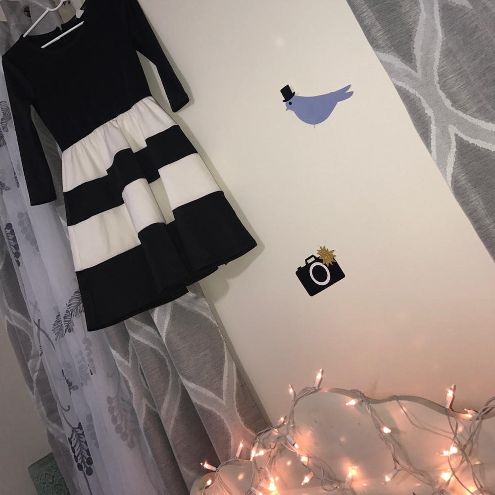 Black and white dress