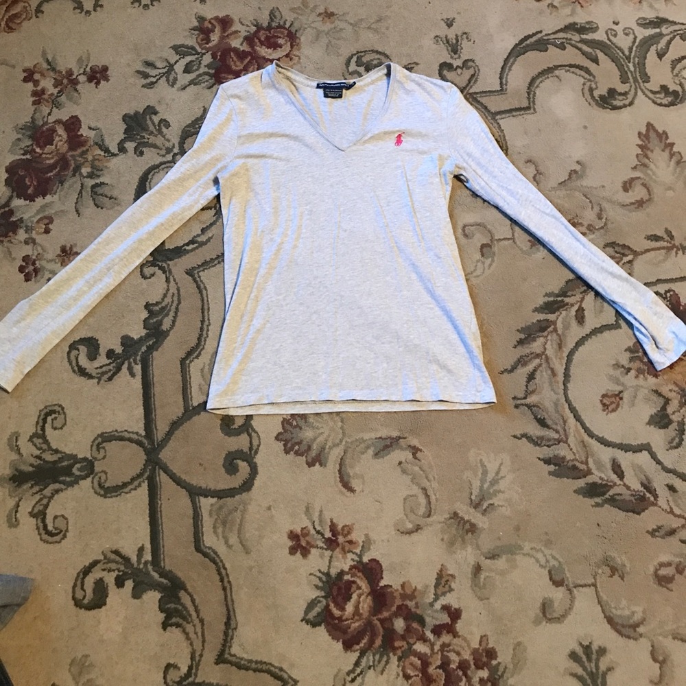 Grey Polo long-sleeve shirt