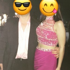 Crop formal dress short