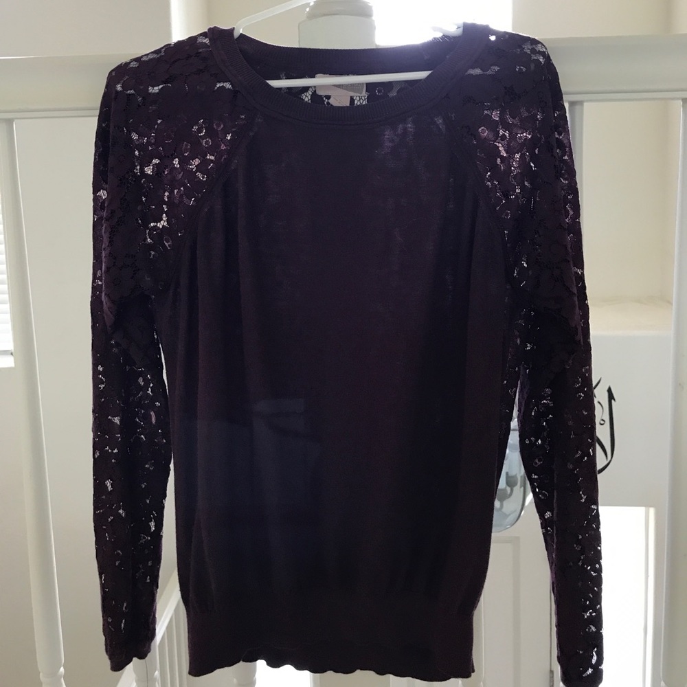 Purple lace long sleeve