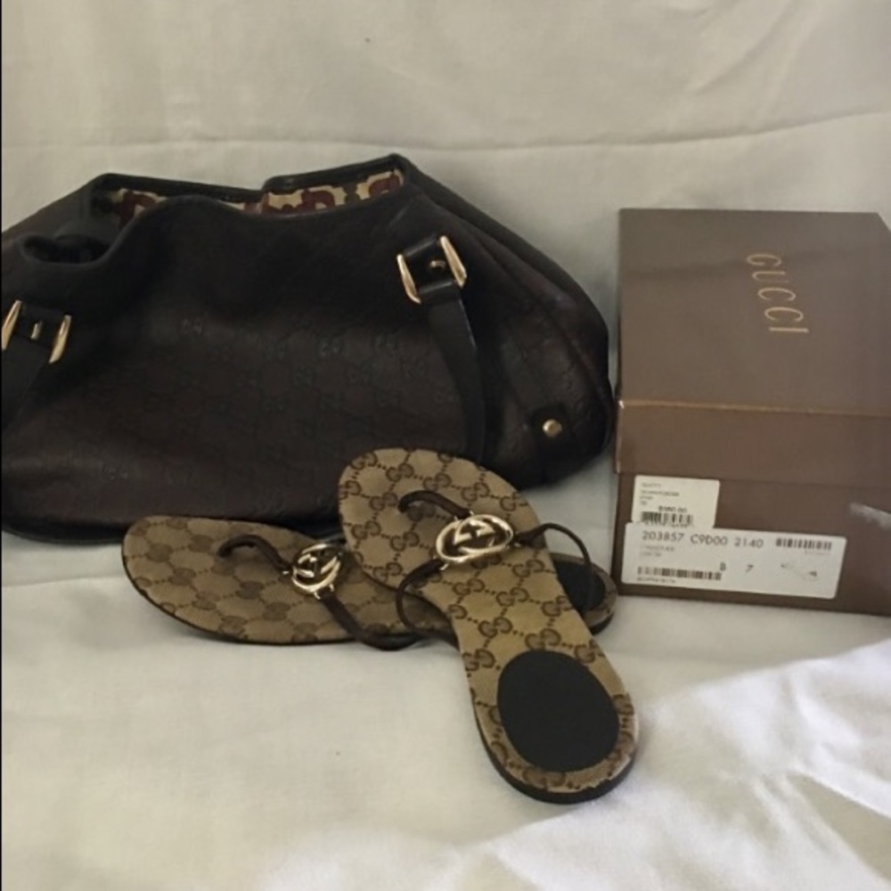 authentic Gucci hobo & guccissima sandal