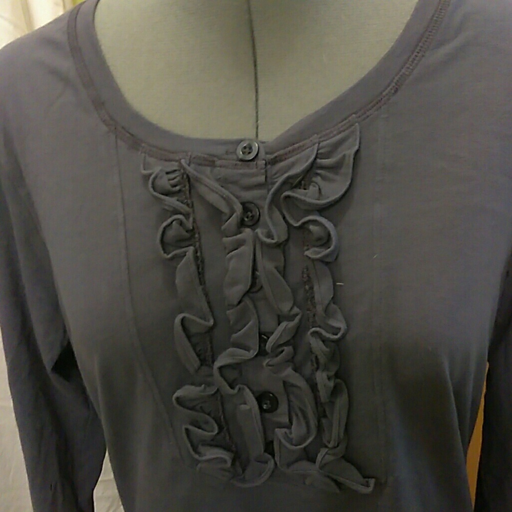 EUC, CABELA'S RUFFLED FRONT HENLEY