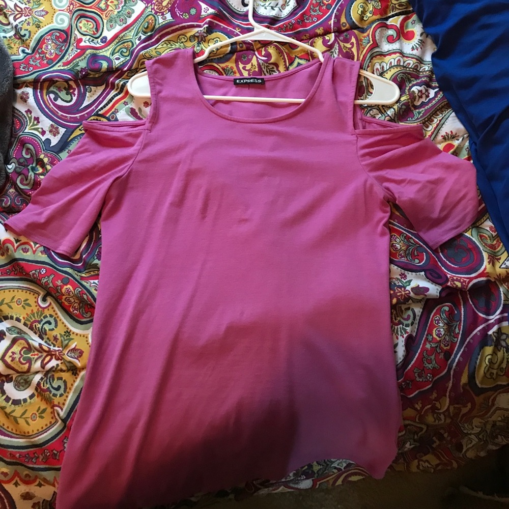 Express cut out shoulders top