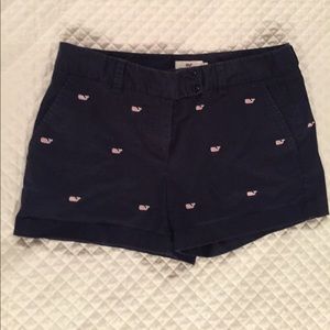Vineyard vines whale print shorts pink and navy