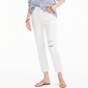 Jcrew vintage distressed white jeans