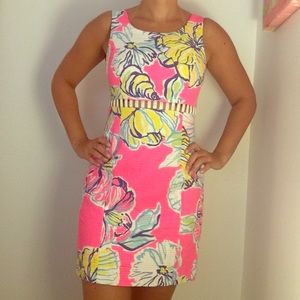 NWT Lilly Pulitzer Floral Print Shift Dress Sz 2