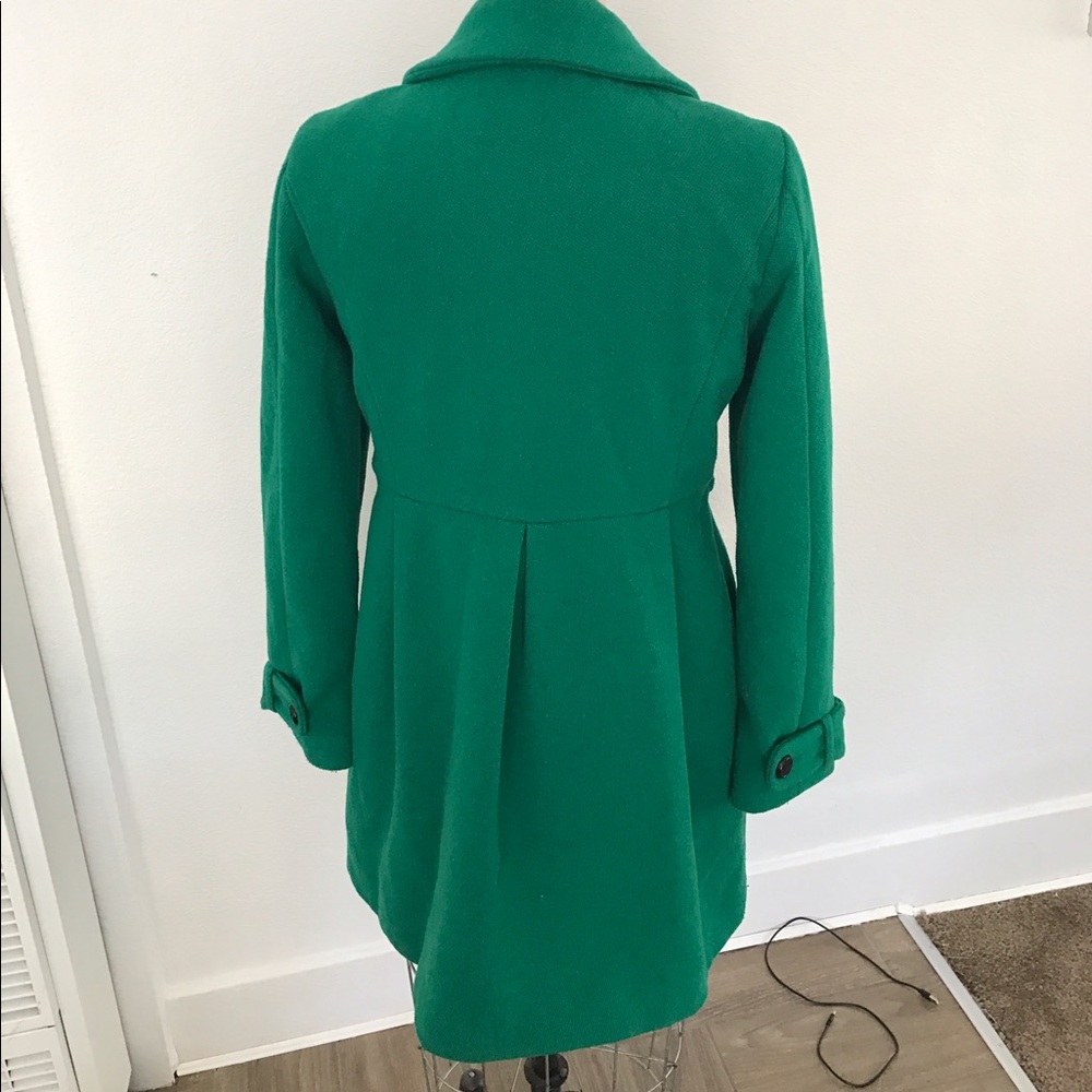 Emerald green wool coat - Picture 3 of 3