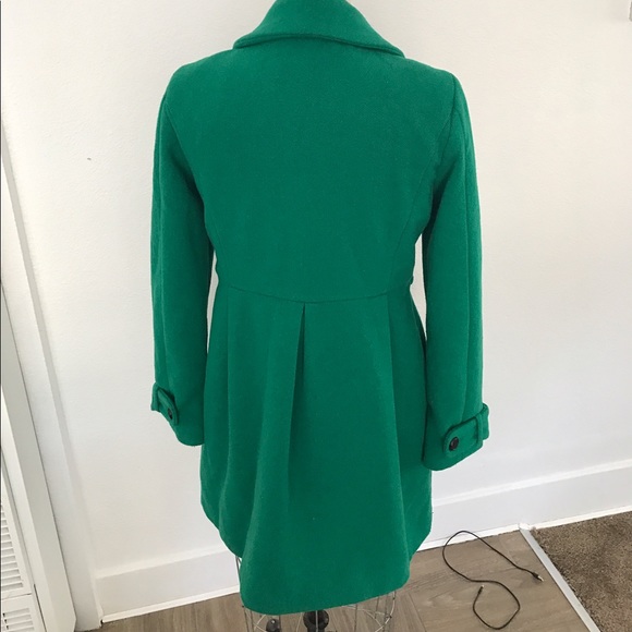 Emerald green wool coat - Picture 3 of 3
