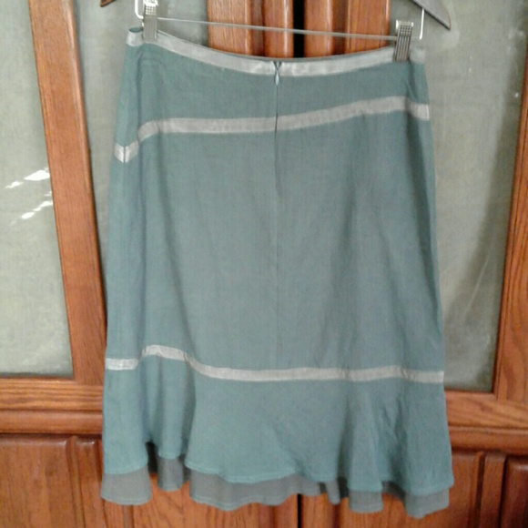 NEESH by DARK ANTHROPOLOGIE LINEN ALINE SKIRT - Picture 2 of 3