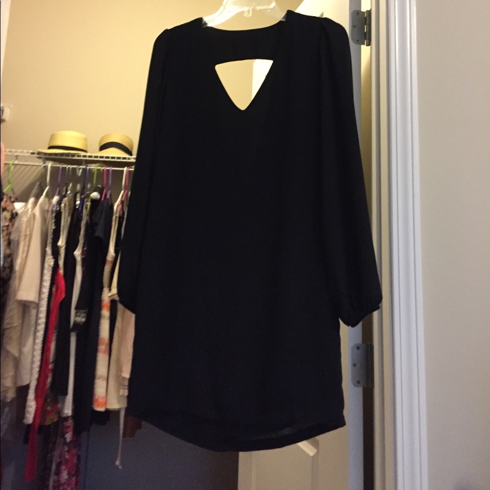 Eight sixty black shift dress xs