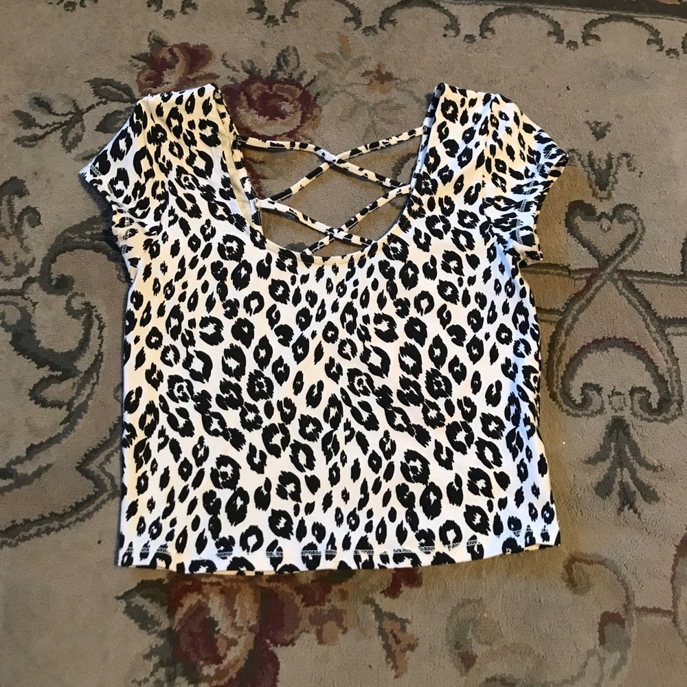 Animal print crop top
