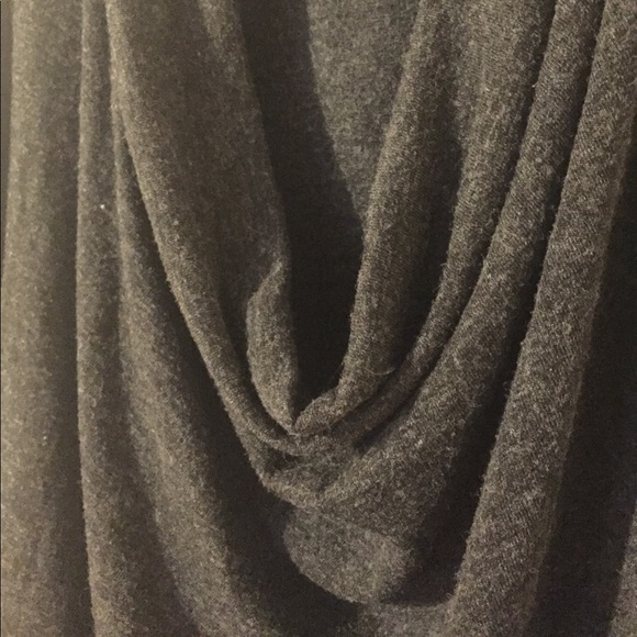 Gray deep-scoop neck sweater - Picture 2 of 3