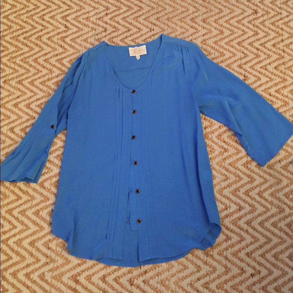 Silky Blue Yumi Kim Blouse