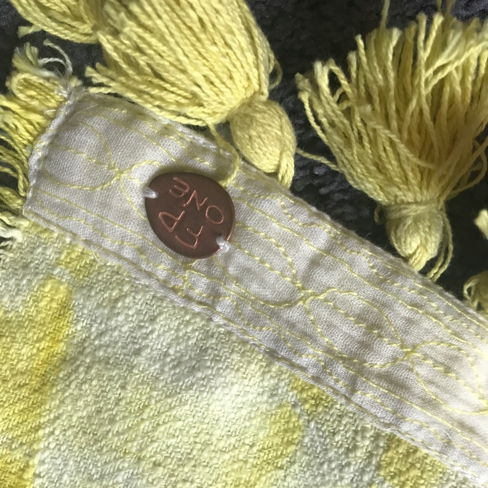 Free people yellow throw blanket