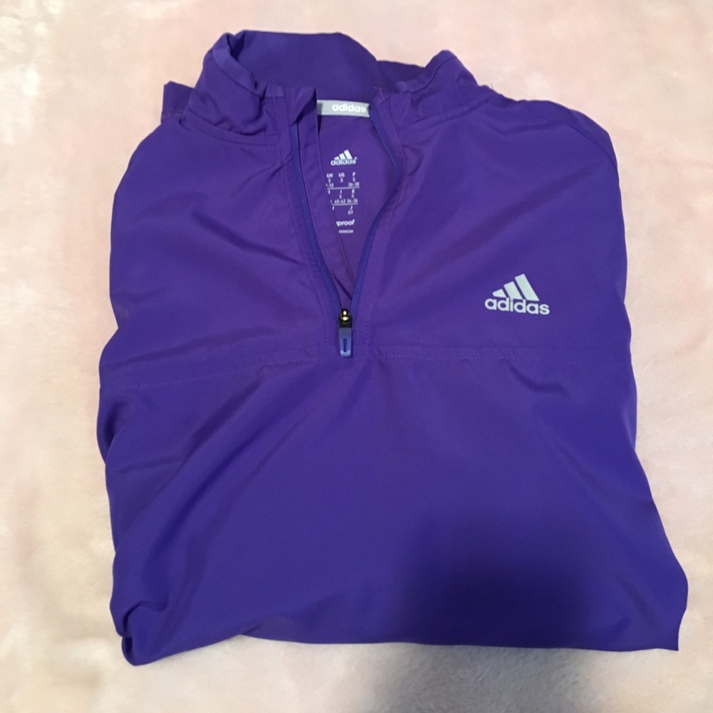 Women's Adidas 1/4 zip running windbreaker