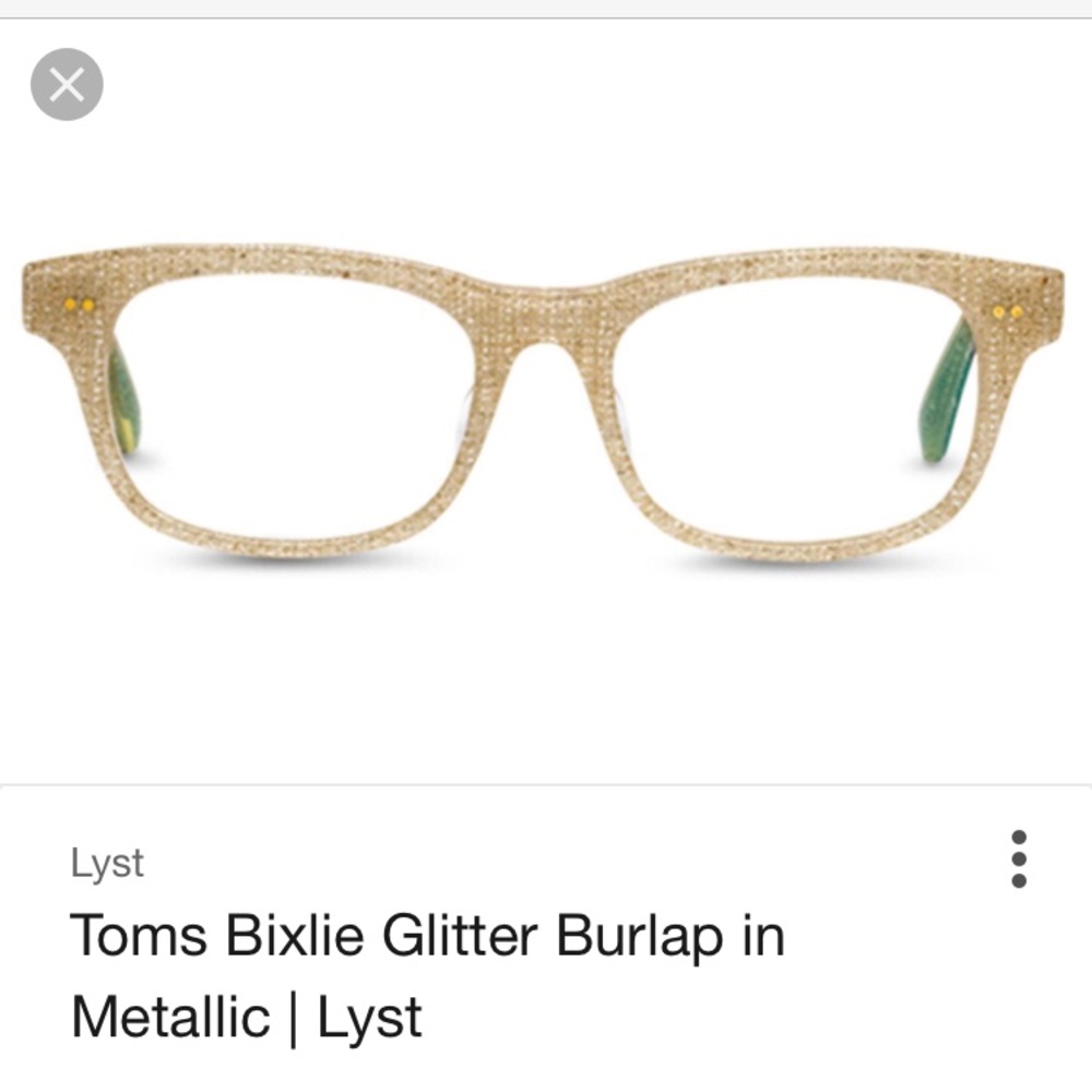 Toms Frames: Bixlie Burlap Glitter in Metallic