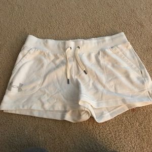 Under armour white sweat shorts M