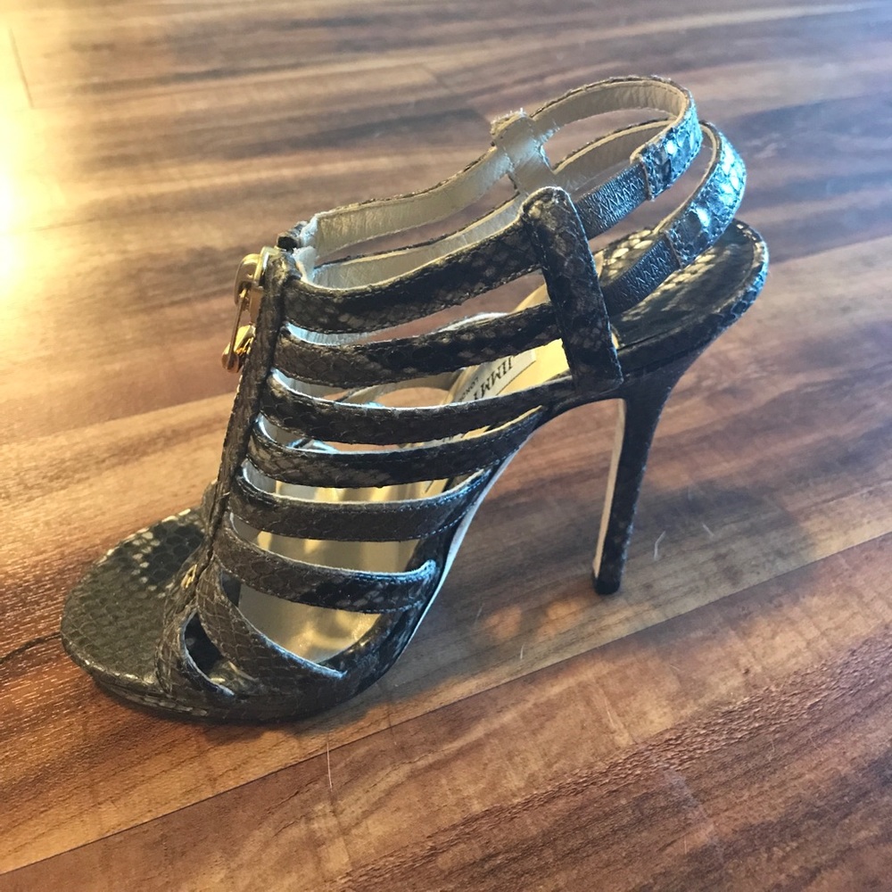 Jimmy Choo Snakeskin Glenys Sandal - Picture 4 of 8