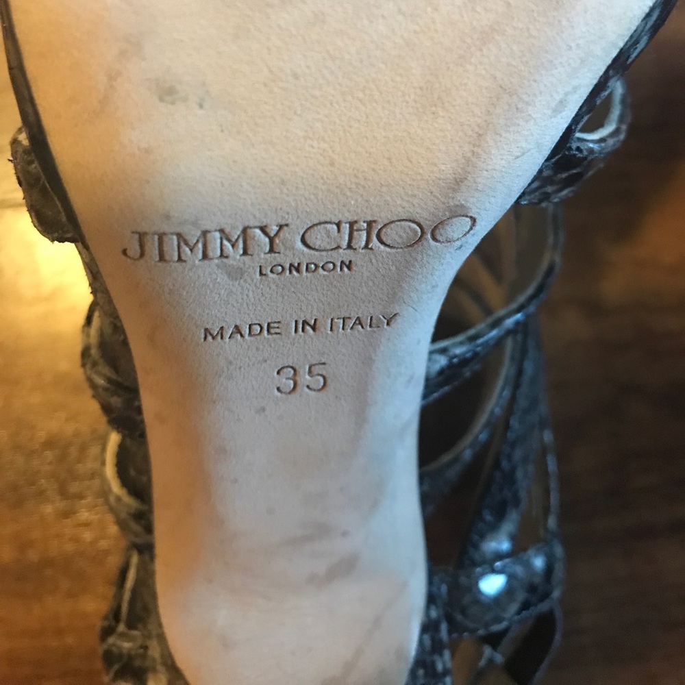 Jimmy Choo Snakeskin Glenys Sandal - Picture 8 of 8