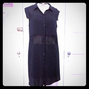 Over sized blouse dress black, sweet!