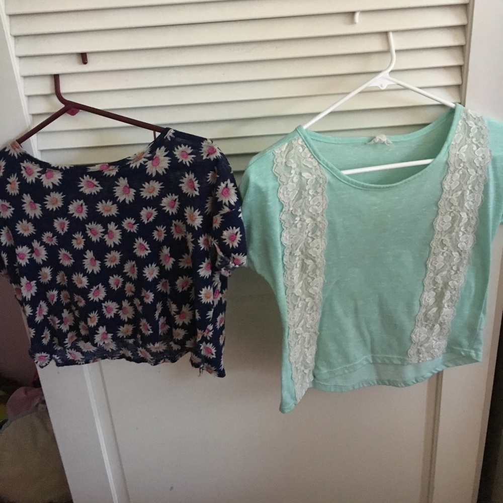 Two cropped tees