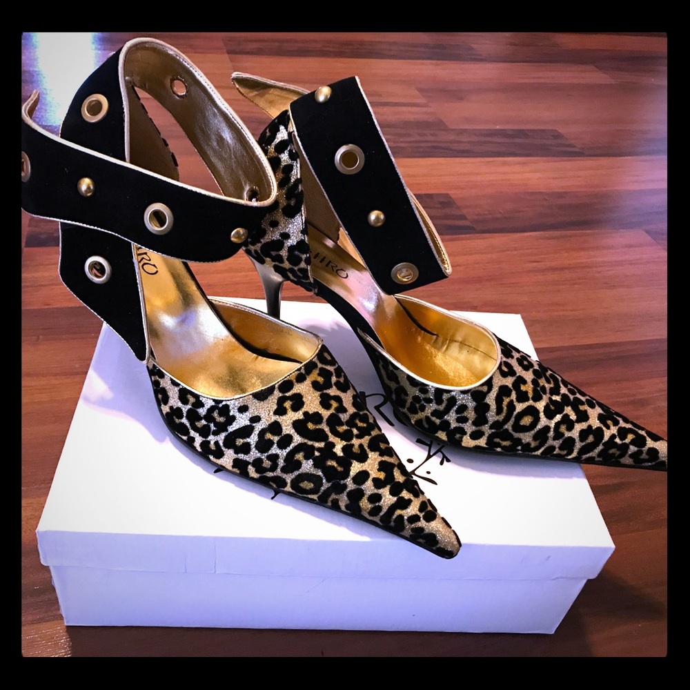 Leopard and Gold Heels