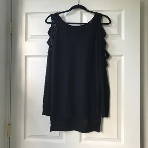 AQUA sweater with open shoulders