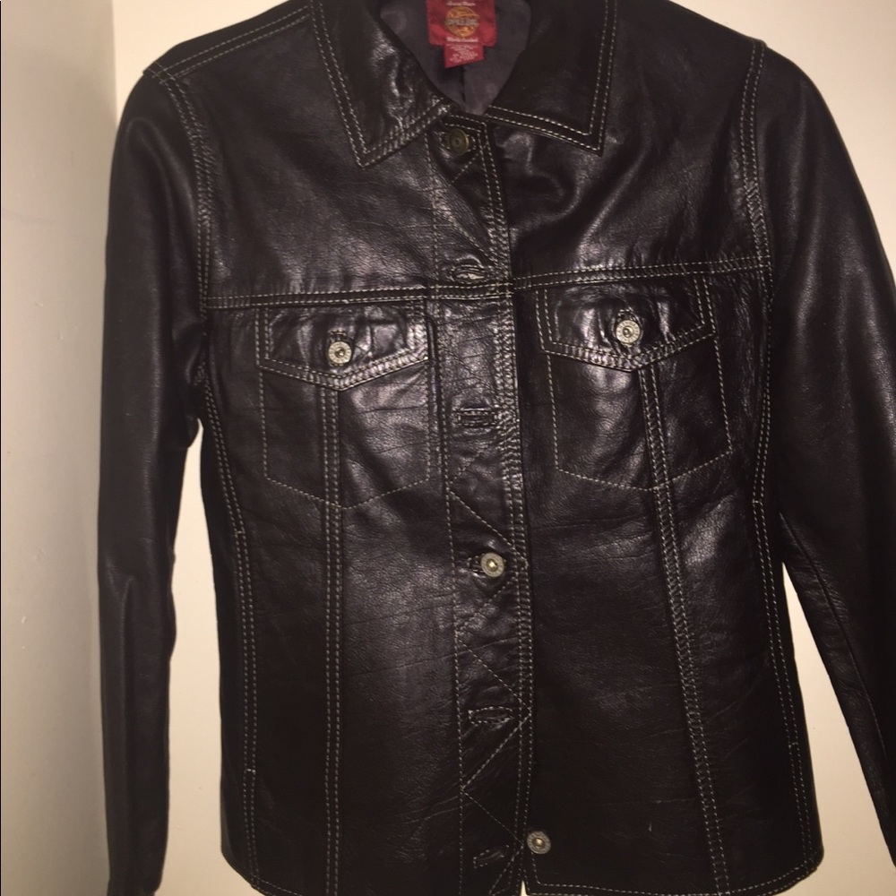 Brown real Leather jacket