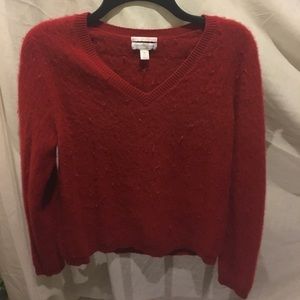 Red cashmere sweater