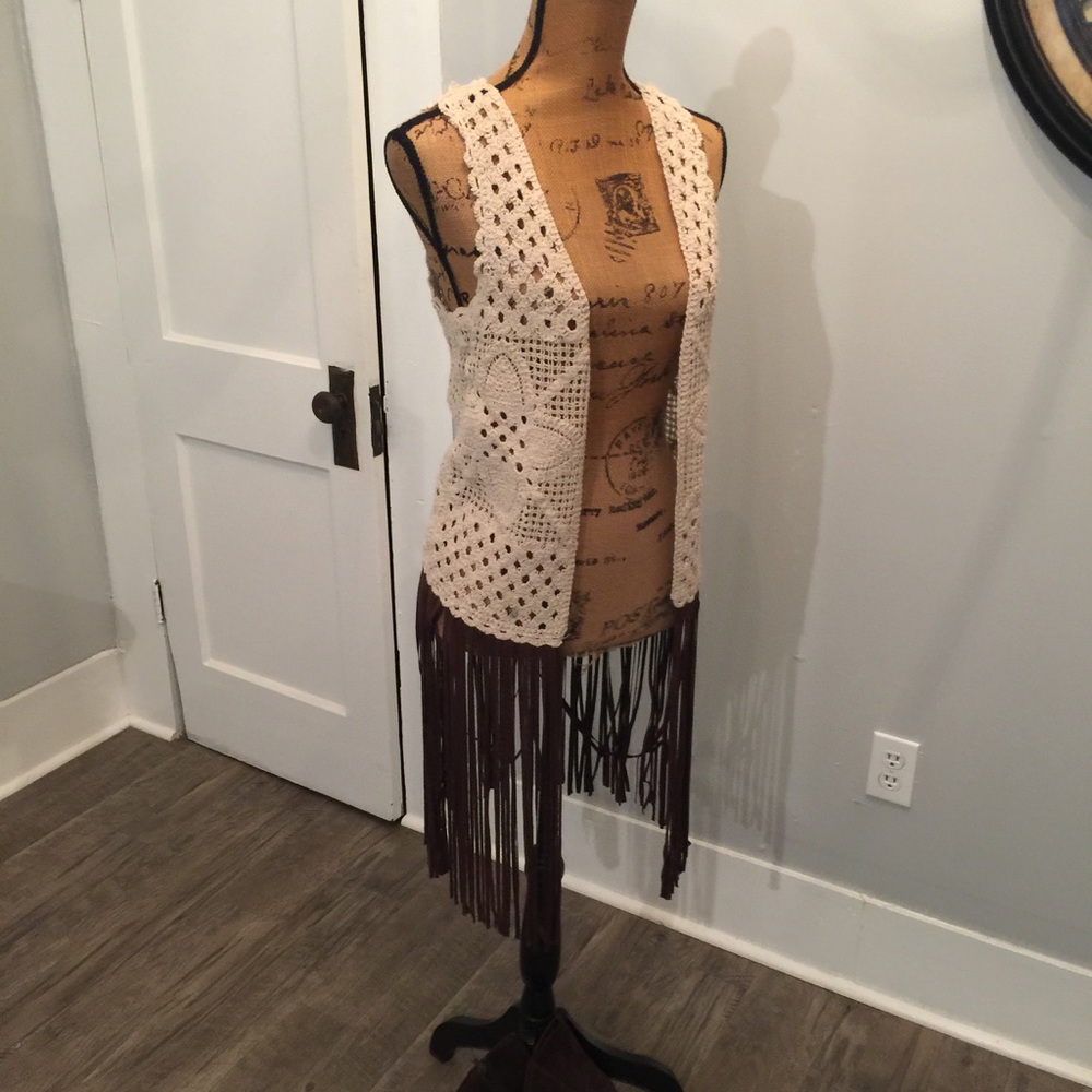 Oragami by Vivian crocheted vest