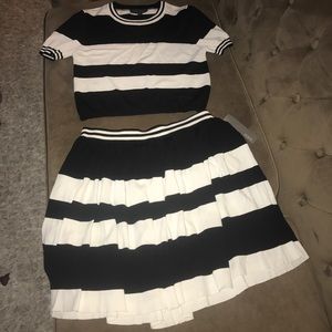 Romeo and Juliet striped skirt and top