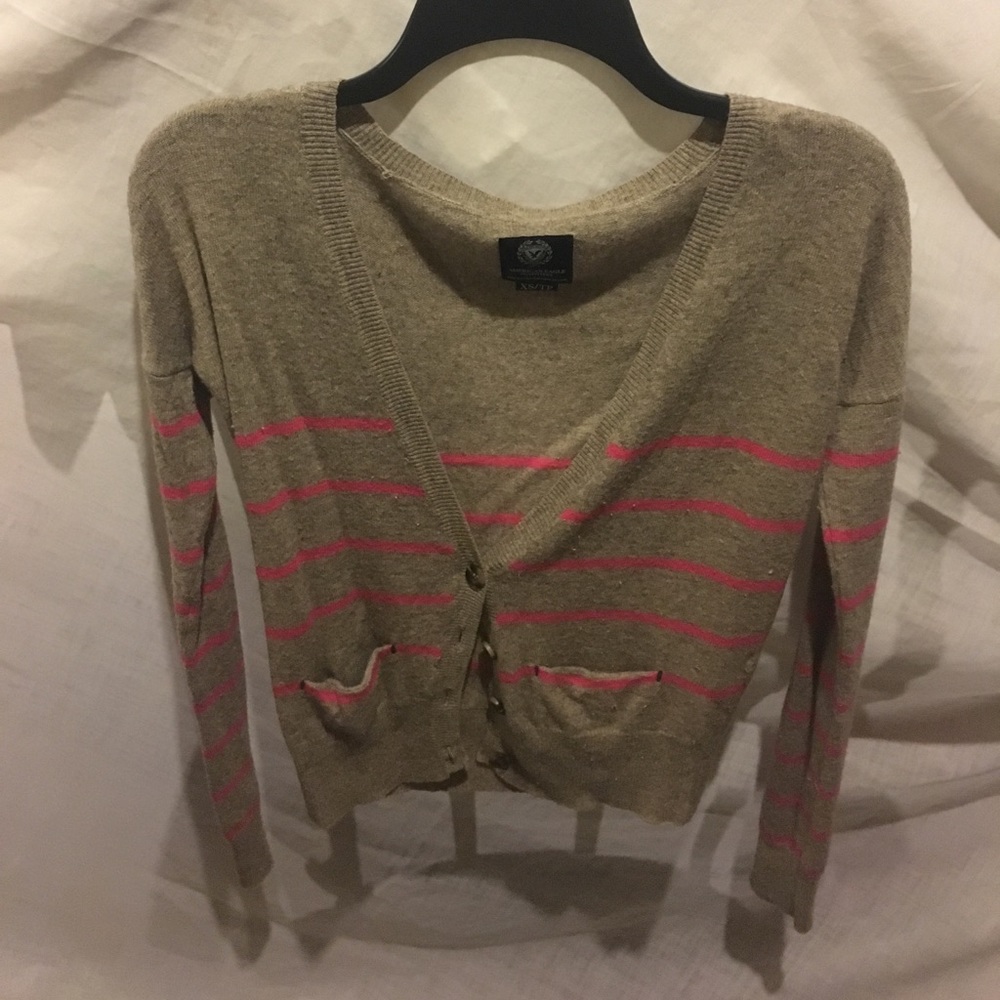 American Eagle striped cardigan