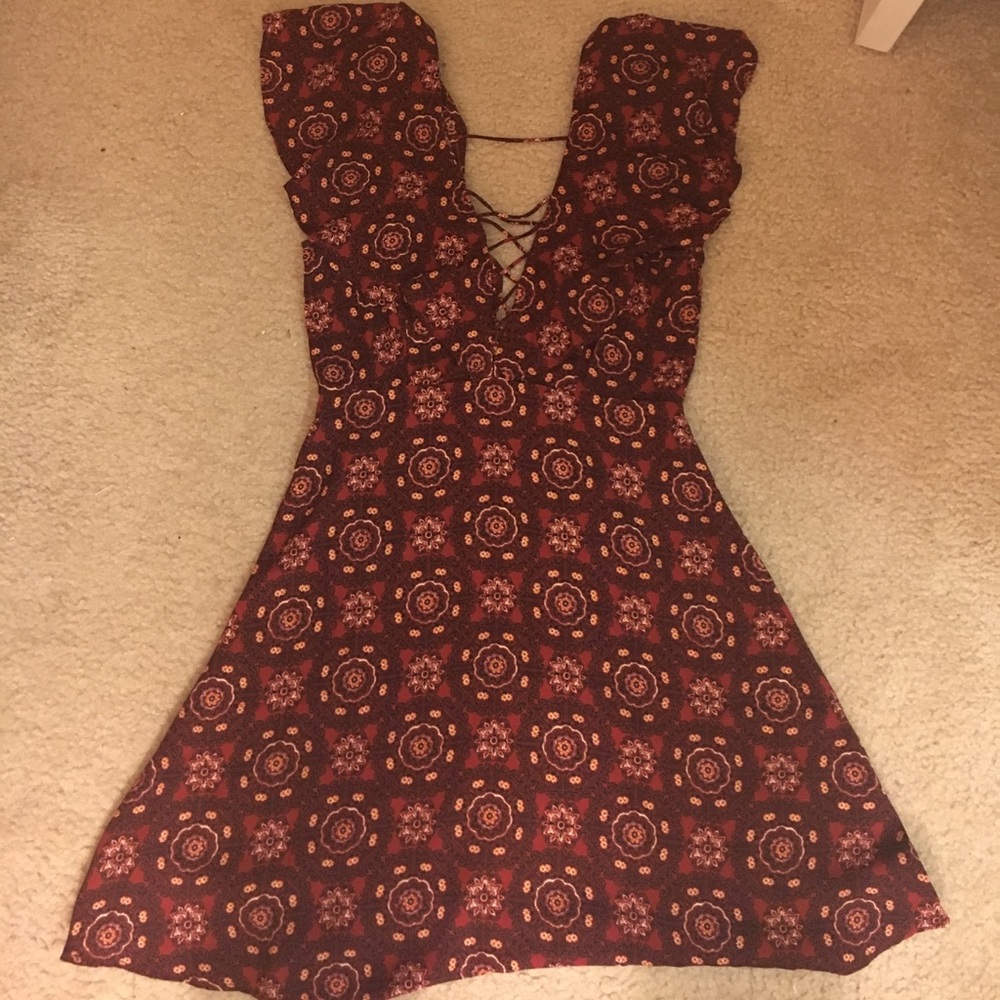 BNWT autumn dress with lace-up top!