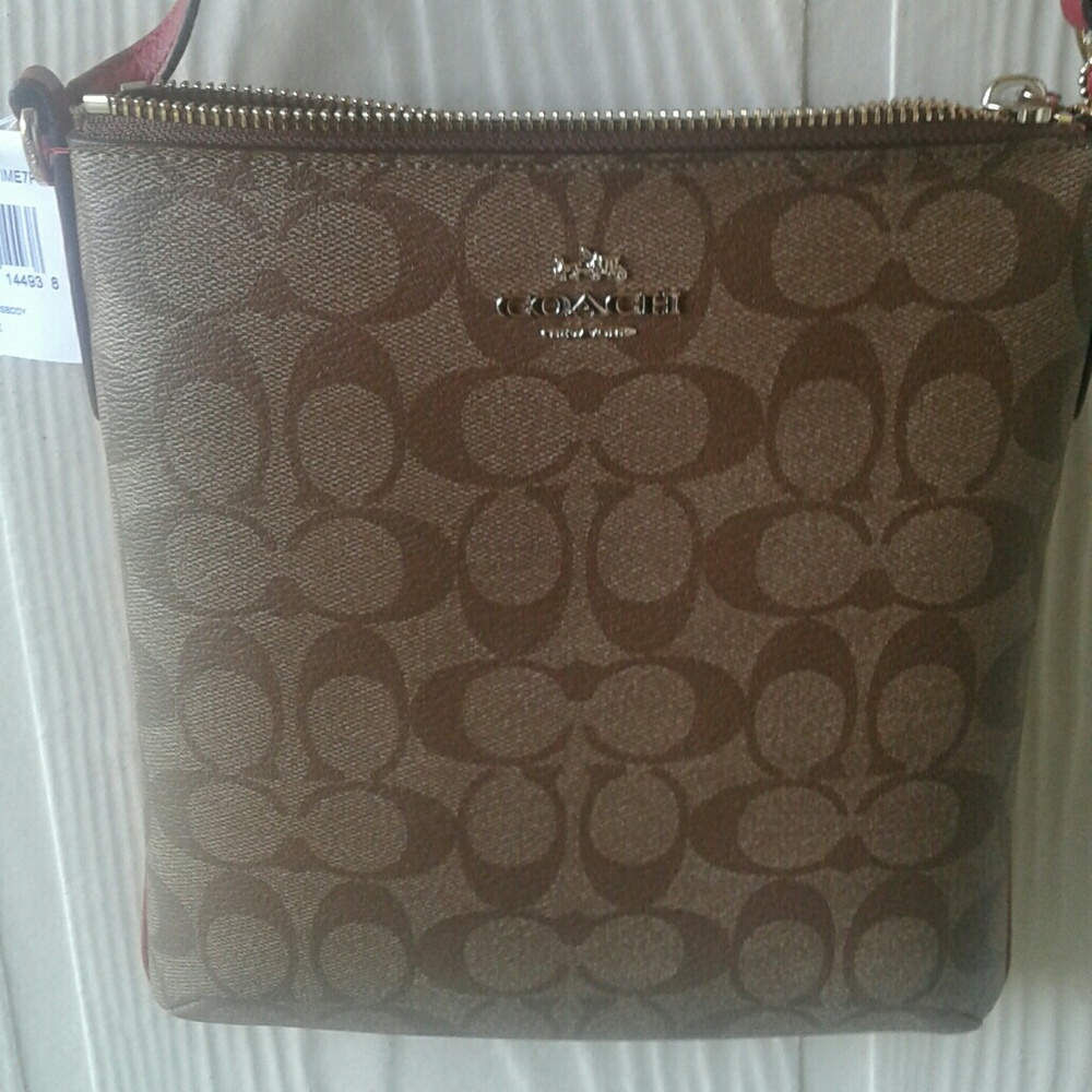 NWT Coach signature crossbody