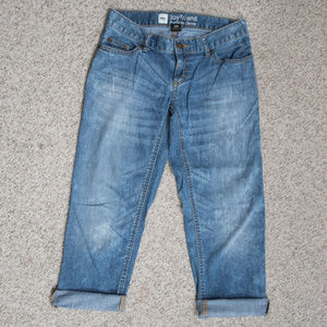 Mossimo Cropped Distressed Boyfriend Jeans