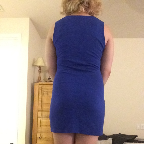 Royal Blue Minidress w/ Studs - Picture 6 of 6