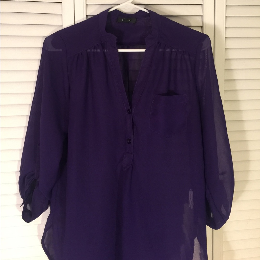 Large Sheer Purple Top