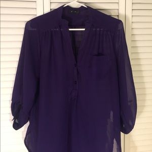 Large Sheer Purple Top