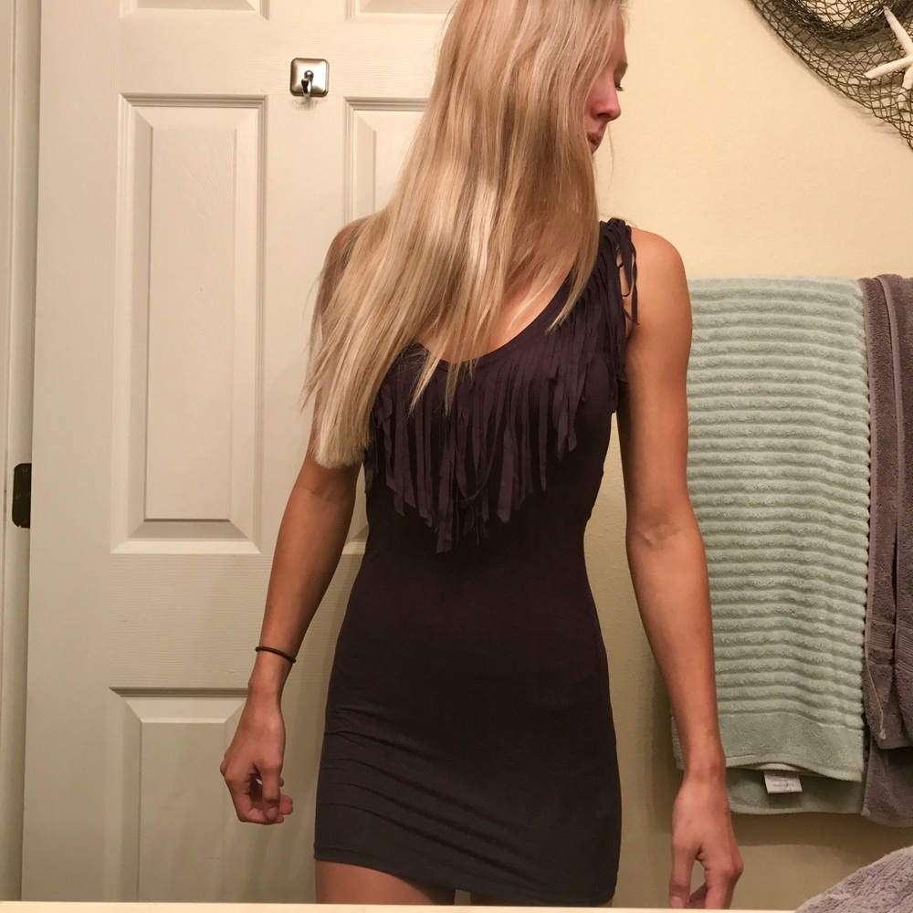 Purple Suede Dress