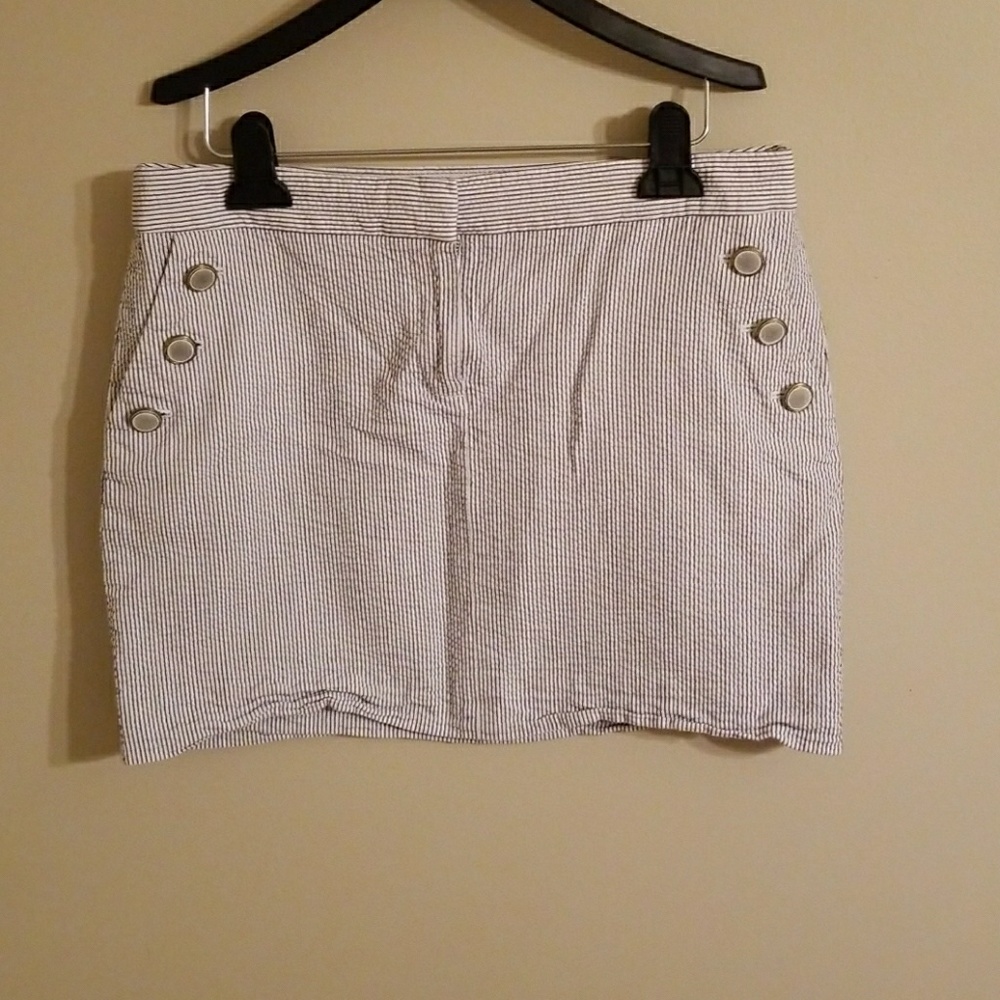 J Crew Seersucker Mini Skirt